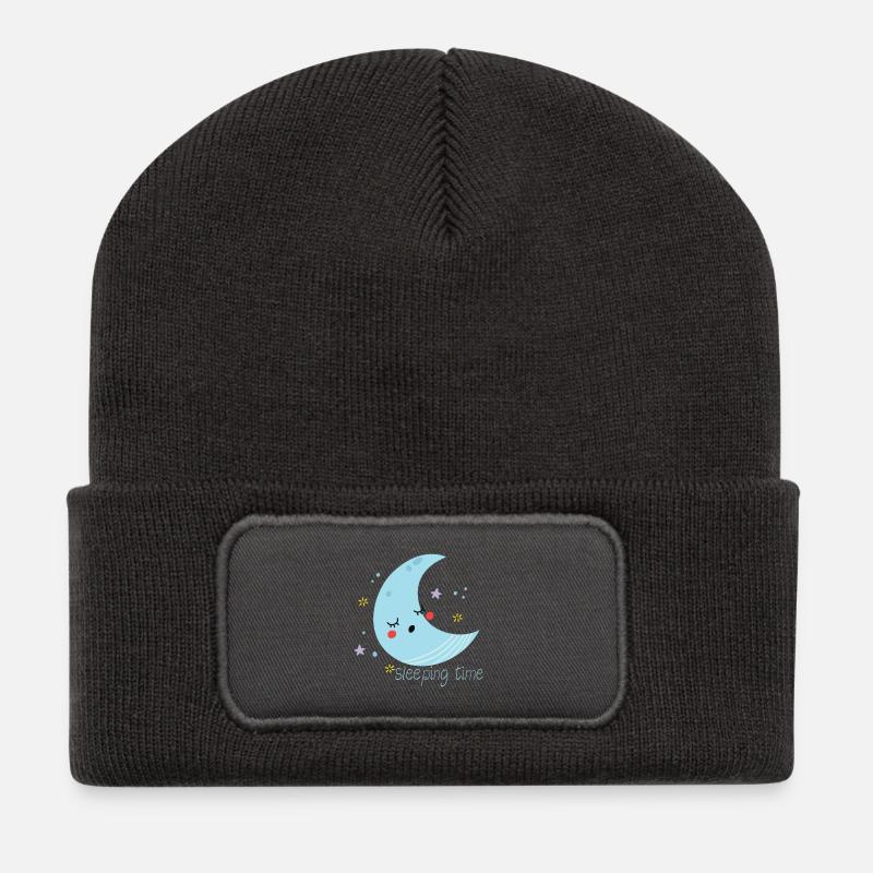 sleeping time - Recycled Patch Beanie - dark grey
