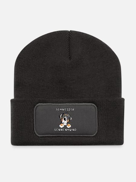 Großer Schweizer Sennenhund - Recycelte Patch Beanie - Dunkelgrau