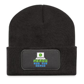 Nerds rule the world - Recycled Patch Beanie - dark grey - Front