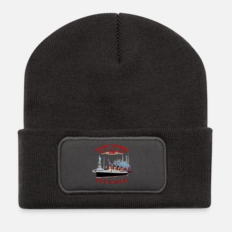 TITANIC NEW YORK 1624 Louis RUNEMBERG © Adagp - Recycelte Patch Beanie - Dunkelgrau