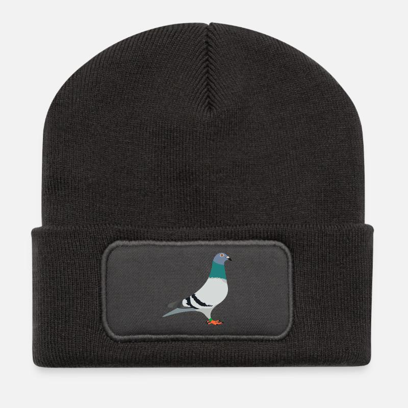Pigeon voyageur - Beanie recyclé à patch - charbon