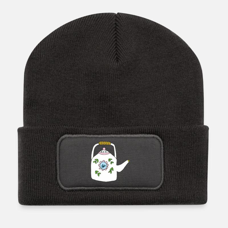 teekanne - Recycelte Patch Beanie - Dunkelgrau