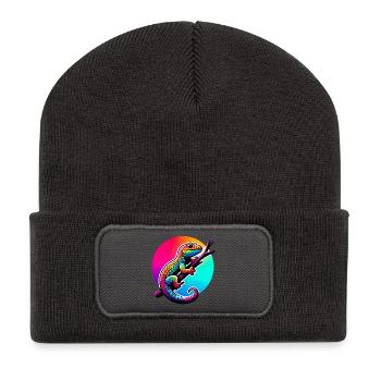 Gecko - Recycled Patch Beanie - dark grey - Front