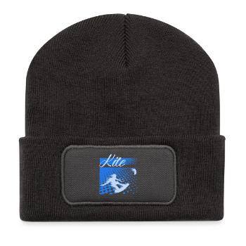 Kitsurfen - Recycelte Patch Beanie - Dunkelgrau - Vorne
