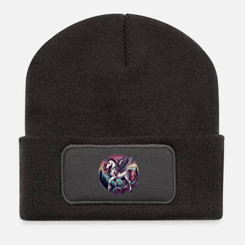 Unicorn Unicorns - Recycled Patch Beanie - dark grey