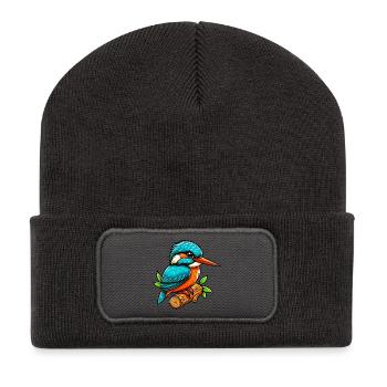 Martin-pêcheur - Beanie recyclé à patch - charbon - Devant