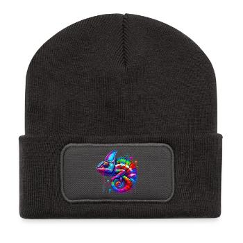 Chameleon - Recycled Patch Beanie - dark grey - Front