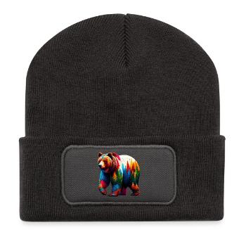 Bear - Recycled Patch Beanie - dark grey - Front