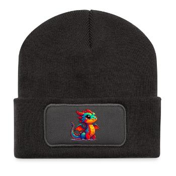 Dragon - Recycled Patch Beanie - dark grey - Front