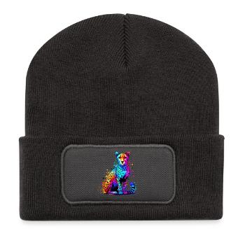 Guépard - Beanie recyclé à patch - charbon - Devant