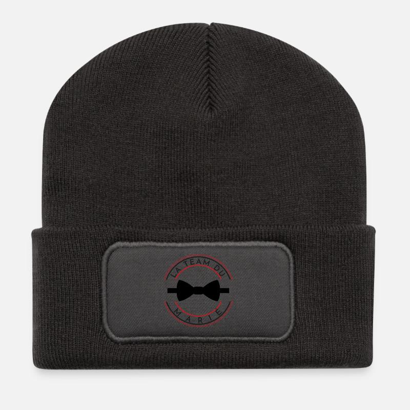 DESIGN EVG LA TEAM DU MARIÉ - Beanie recyclé à patch - charbon
