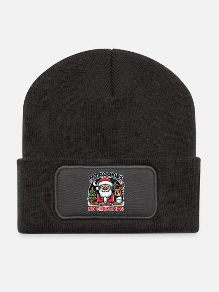 Weihnachtlicher Punsch-Sarkasmus Humor - Recycelte Patch Beanie - Dunkelgrau