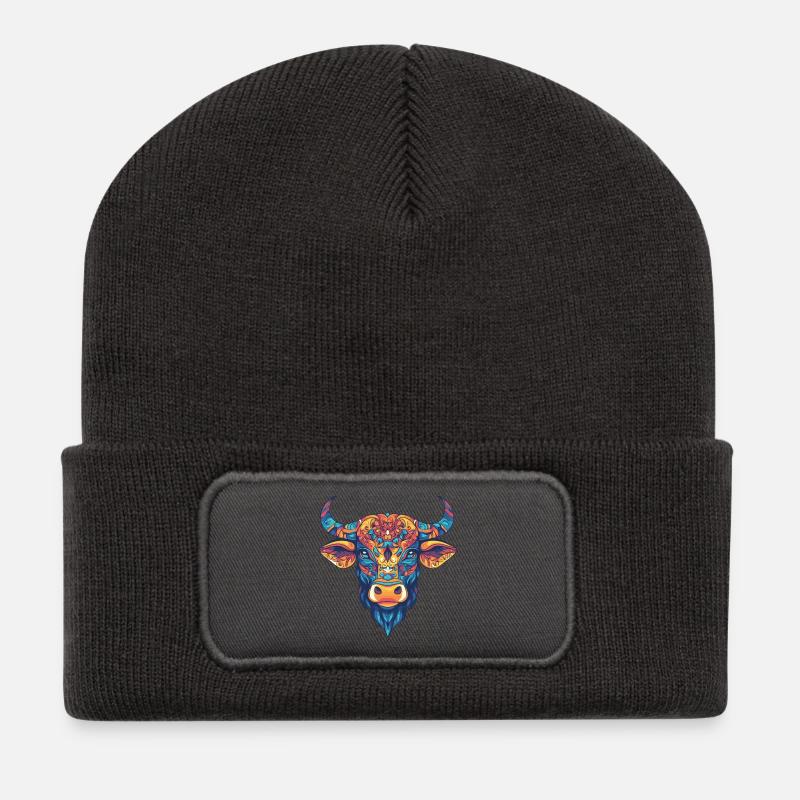 Bulle Bunt - Recycelte Patch Beanie - Dunkelgrau