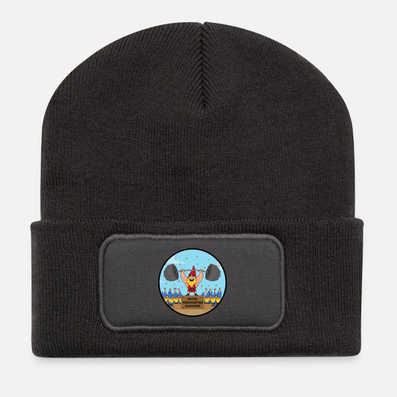 Champion-Gnome - Recycelte Patch Beanie - Dunkelgrau