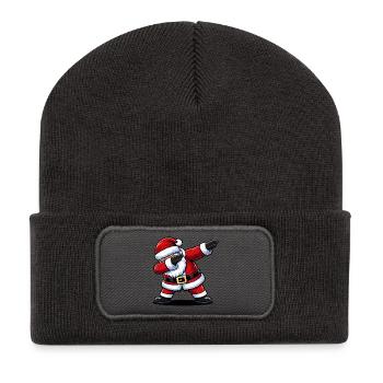 Das Weihnachtsmann-Maskottchen - Recycelte Patch Beanie - Dunkelgrau - Vorne