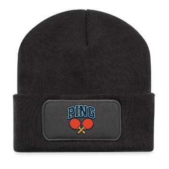 Ping Pong - Tennis de Table - Beanie recyclé à patch - charbon - Devant