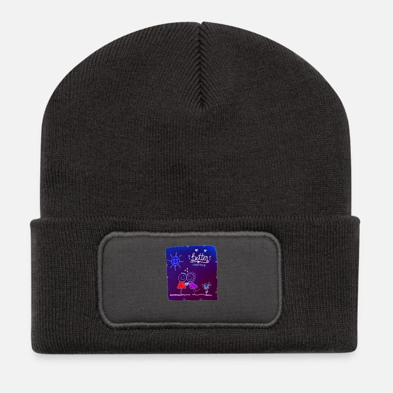 Gemeinsam Besser - Recycelte Patch Beanie - Dunkelgrau