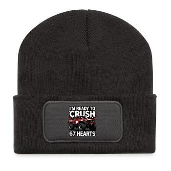 Crush Hearts MonsterTruck - Recycled Patch Beanie - dark grey - Front
