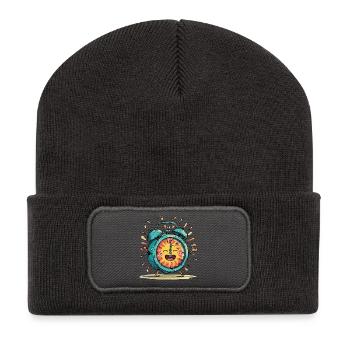 Image de la célébration du réveil solaire - Beanie recyclé à patch - charbon - Devant