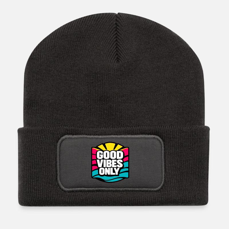 Nur gute Stimmung...  - Recycled Patch Beanie - dark grey