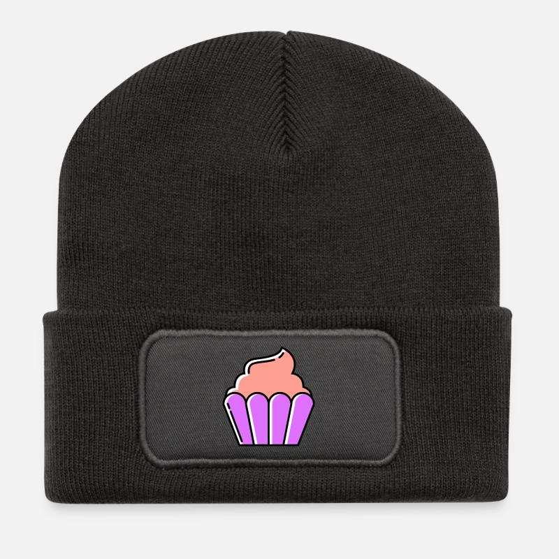 Muffin cupcake - Recycelte Patch Beanie - Dunkelgrau