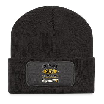 Retraité 2026 – La Légende. - Beanie recyclé à patch - charbon - Devant