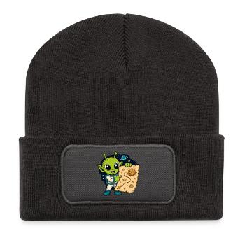 Cartographe spatial extraterrestre - Beanie recyclé à patch - charbon - Devant