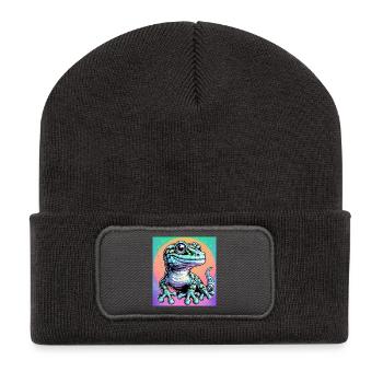 Gecko - Recycled Patch Beanie - dark grey - Front