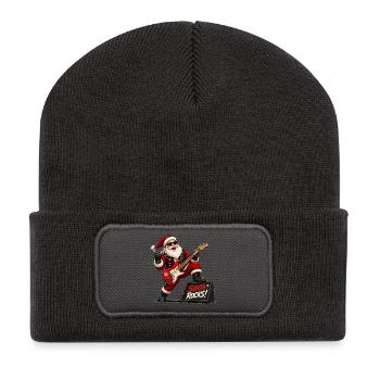 Santa Rocks - Beanie recyclé à patch - charbon - Devant