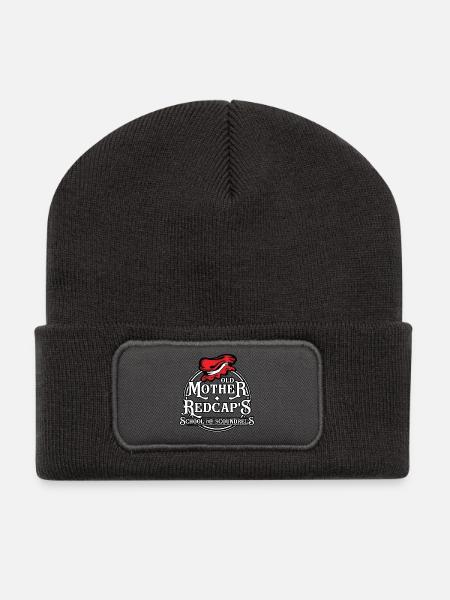 Alte Mutter Rotkappe – Schule für Schurken - Recycelte Patch Beanie - Dunkelgrau