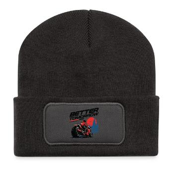 Better Tomorrow von Helfspawn - Recycelte Patch Beanie - Dunkelgrau - Vorne
