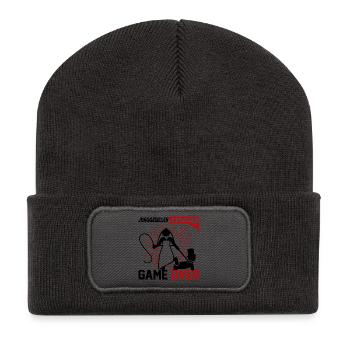 Junggesellenabschied Game Over Mann Frau Party - Recycelte Patch Beanie - Dunkelgrau - Vorne