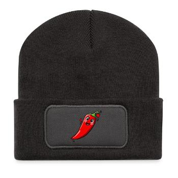 Chili_Pepper - Recycelte Patch Beanie - Dunkelgrau - Vorne