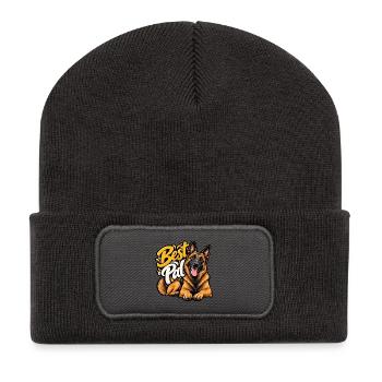 Belgischer Schäferhund - Recycelte Patch Beanie - Dunkelgrau - Vorne