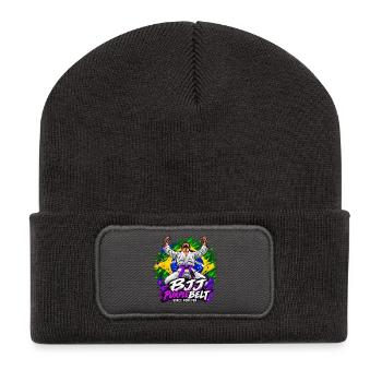 BJJ Lila Gürtel seit Ewigkeiten - Recycelte Patch Beanie - Dunkelgrau - Vorne