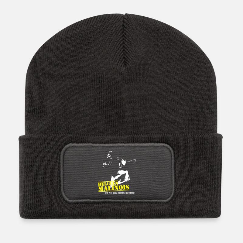 Malinois - Recycelte Patch Beanie - Dunkelgrau