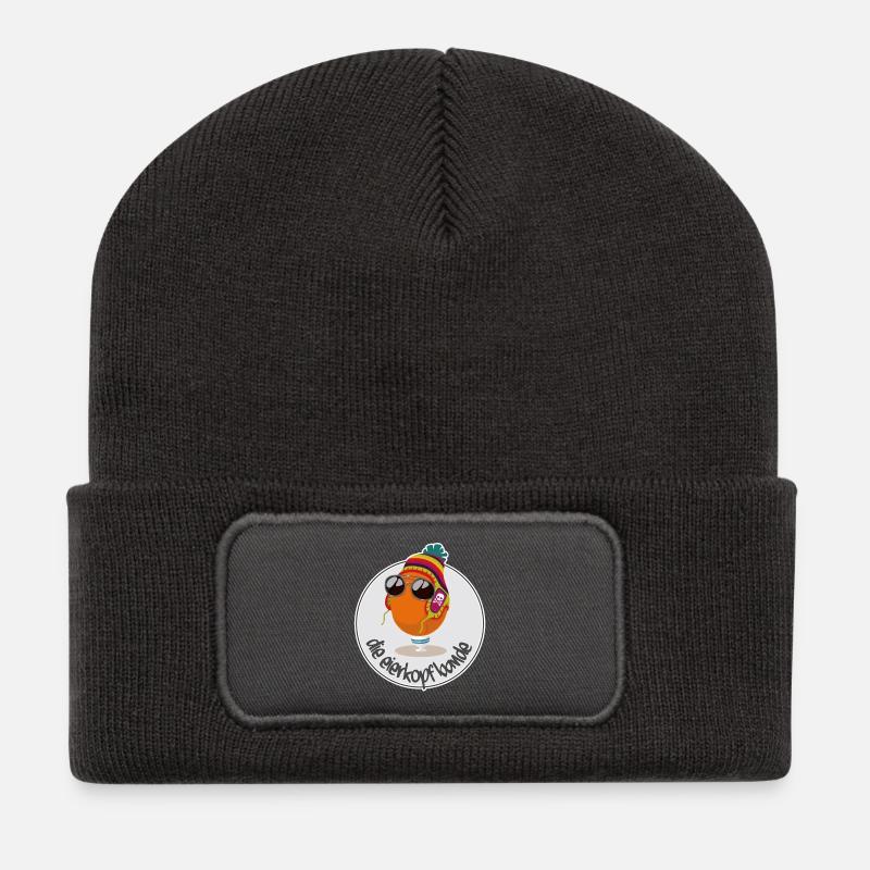 Eierkopfbande Classic - Recycelte Patch Beanie - Dunkelgrau