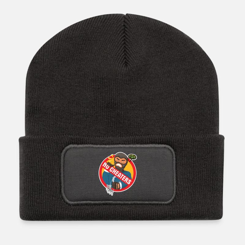 Cheating will not be tolerated - Recycled Patch Beanie - dark grey