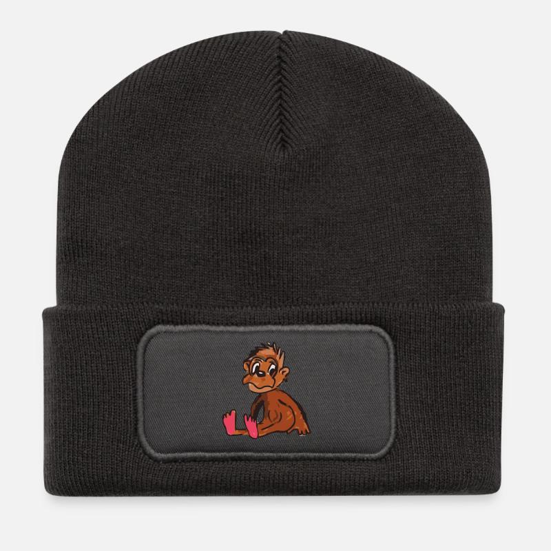 monkey monkey - Recycled Patch Beanie - dark grey