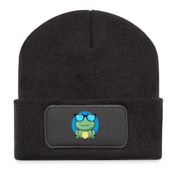Cool Frog - Recycled Patch Beanie - dark grey - Front