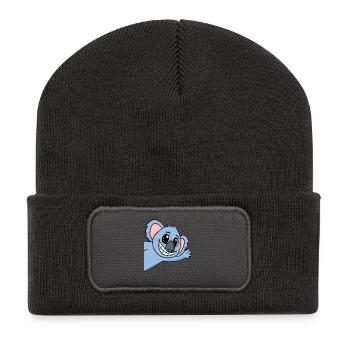 Koala Gruß Begrüßung Koalabär - Recycelte Patch Beanie - Dunkelgrau - Vorne
