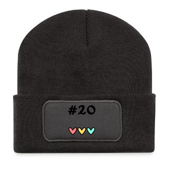 20. 20 YEARS. 20th ANNIVERSARY. 20TH ANNIVERSARY. - Recycled Patch Beanie - dark grey - Front