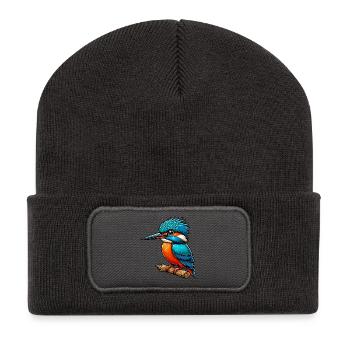 Martin-pêcheur - Beanie recyclé à patch - charbon - Devant