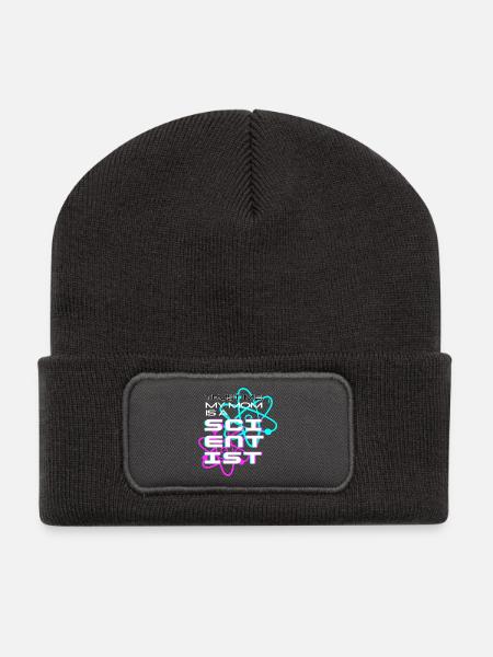 Trust me, my mom's a scientist - Recycelte Patch Beanie - Dunkelgrau