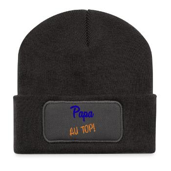 DAD - Recycled Patch Beanie - dark grey - Front