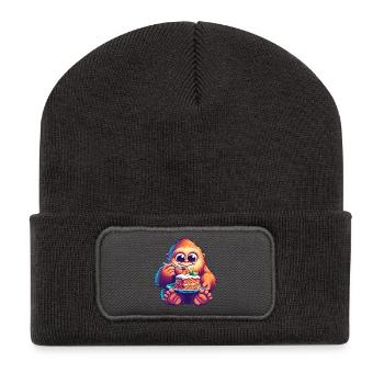 Bigfoot Sasquatch Sweet Lasagna Italian - Recycled Patch Beanie - dark grey - Front