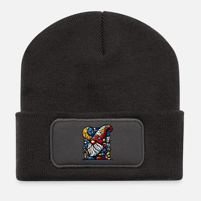 Gnom - Recycelte Patch Beanie - Dunkelgrau
