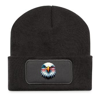 Adler - Recycelte Patch Beanie - Dunkelgrau - Vorne