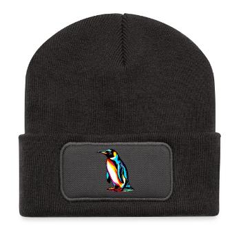 Pingouin - Beanie recyclé à patch - charbon - Devant