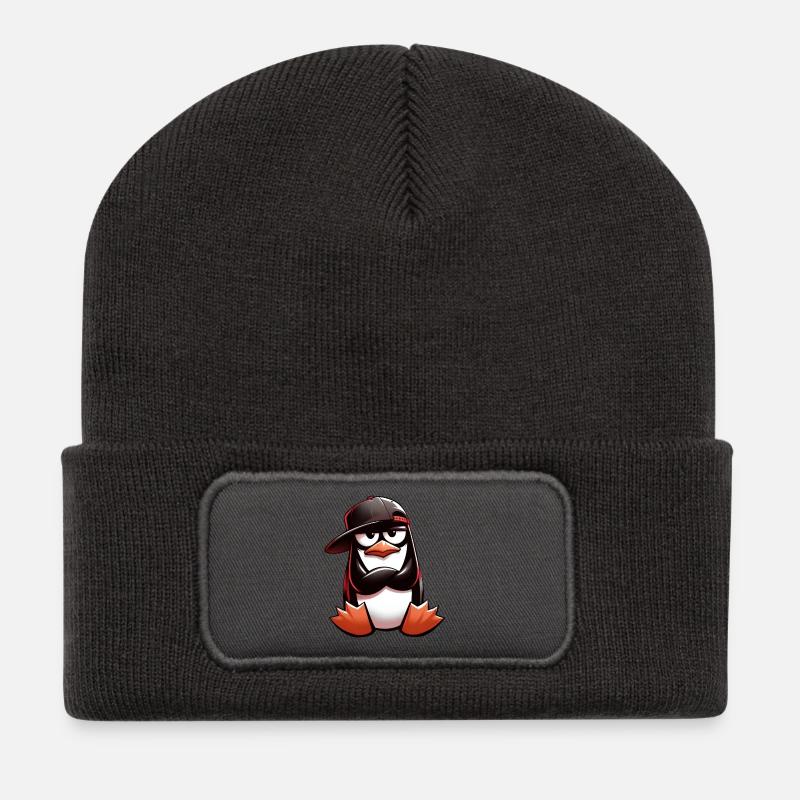 pigouin hiphop - Beanie recyclé à patch - charbon